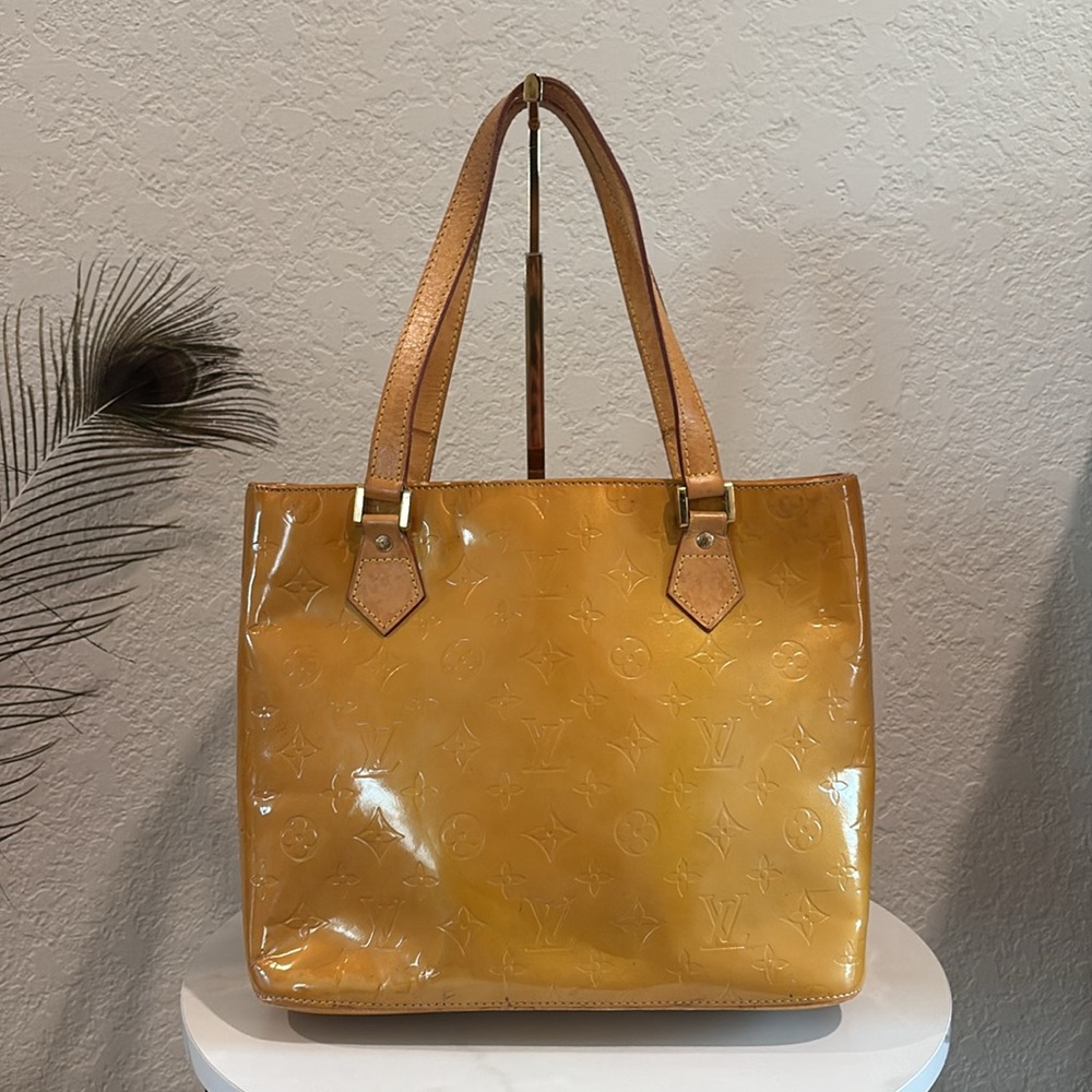 Louis Vuitton Mustard Patent Leather Tote - Picture 1 of 14